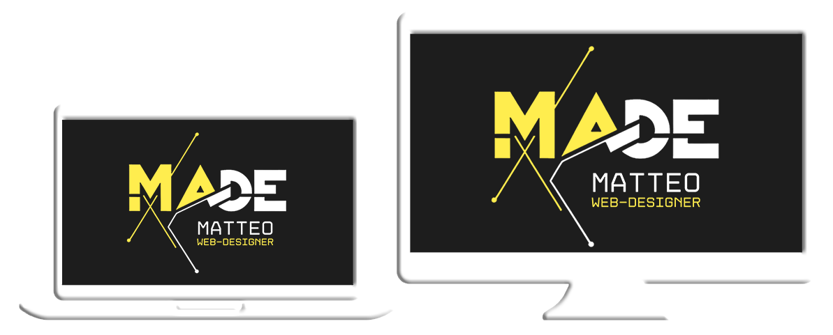 mockup logo su destop e su pc portatile